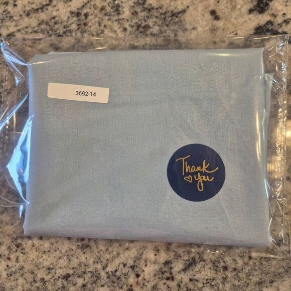 Fabric, Light Blue Cotton Sheer Sateen 45" wide x 2/3 yd - Picture 5 of 6